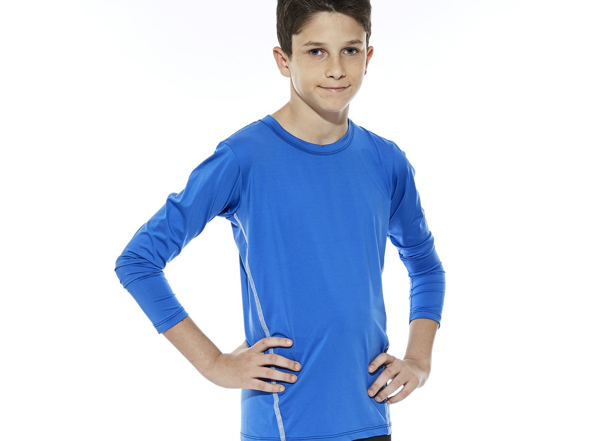 Camiseta Eyelit manga larga con escote redondo
