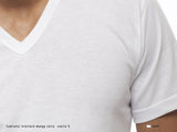 Camiseta Interlock  manga corta cuello V