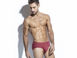 Slip Eyelit Rayado En Algodón