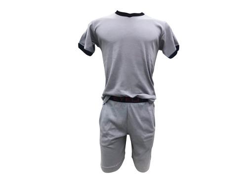 Pijama Eyelit Manga Corta Escote V En Rib De Algodón