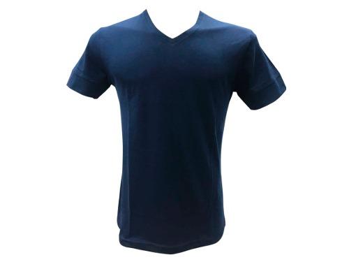 Remera Eyelit Manga Corta Escote En V En  Algodón