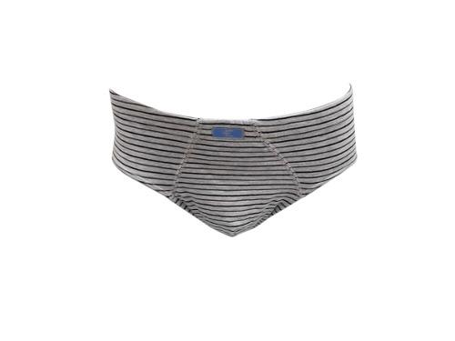 Slip Eyelit Rayado En Algodón