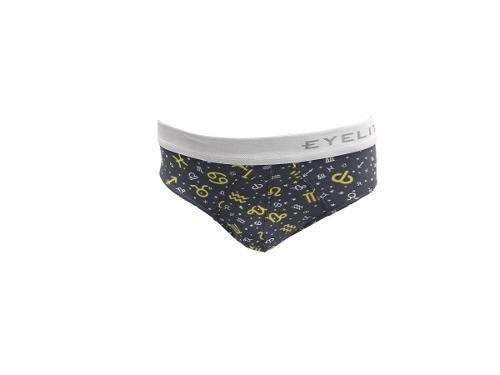Slip Estampado En Algodón Y Elastano Con Elastico Eyelit