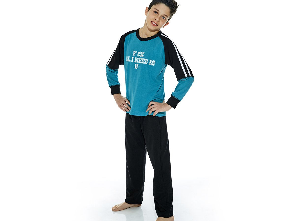 Pijama junior Eyelit manga larga con estampa