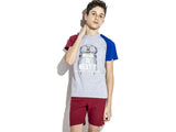 Pijama niño manga ranglan delantera estampada Eyelit