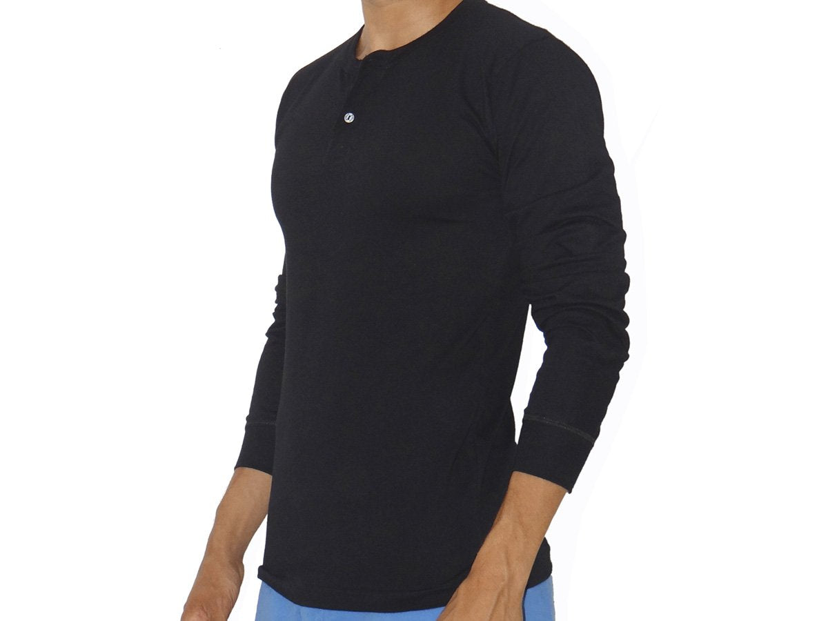 Camiseta Eyelit algodón manga larga con botones