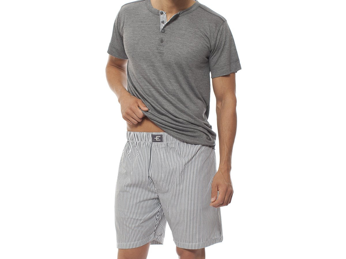 Pijama EYELIT mang/corta c/botones modal/short en poplin