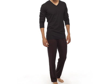 Pijama EYELIT mang/larga interlock alg, pantalon cuadrille