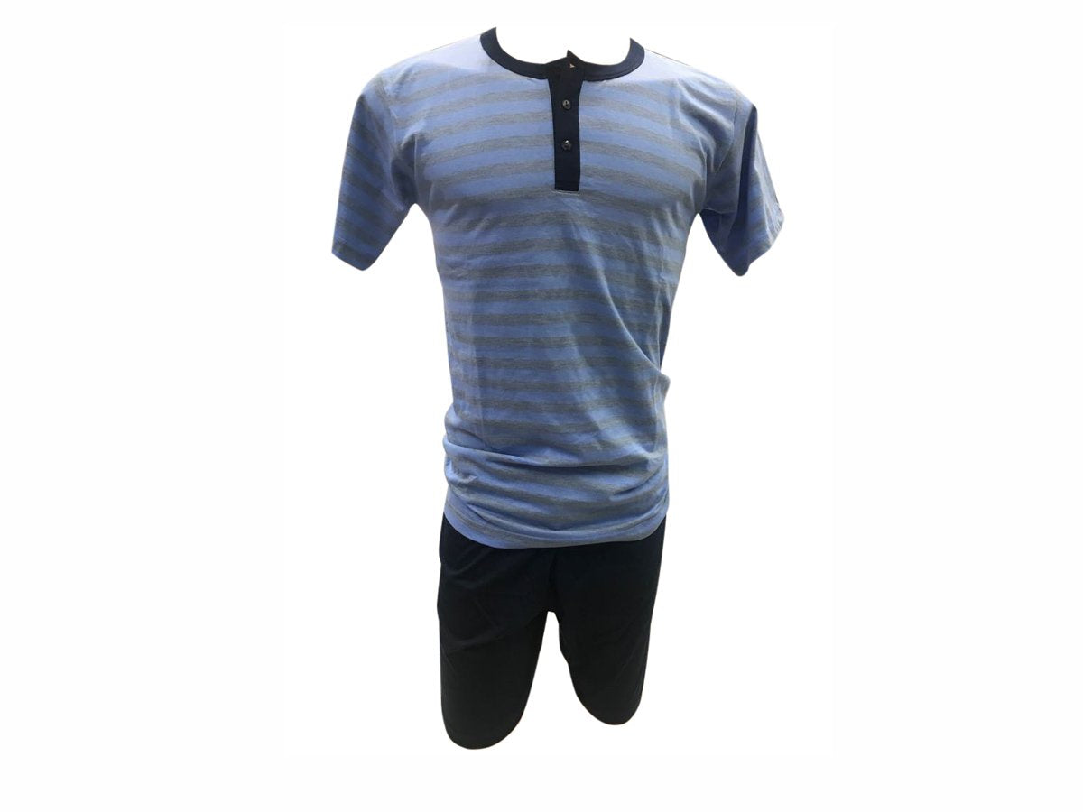 Pijama EYELIT en jersey rayado con botones