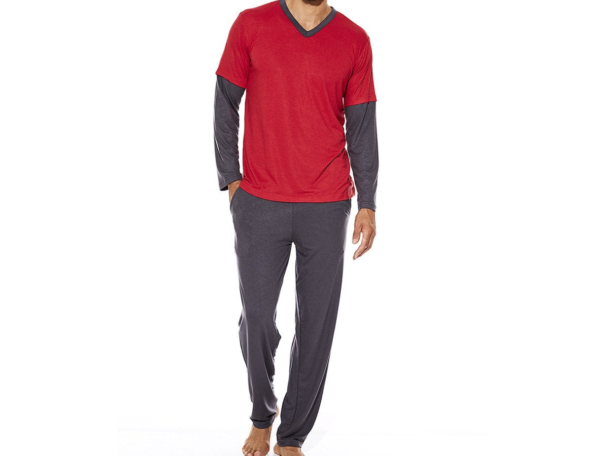 Pijama EYELIT manga larga/pantalon largo modal y elastano