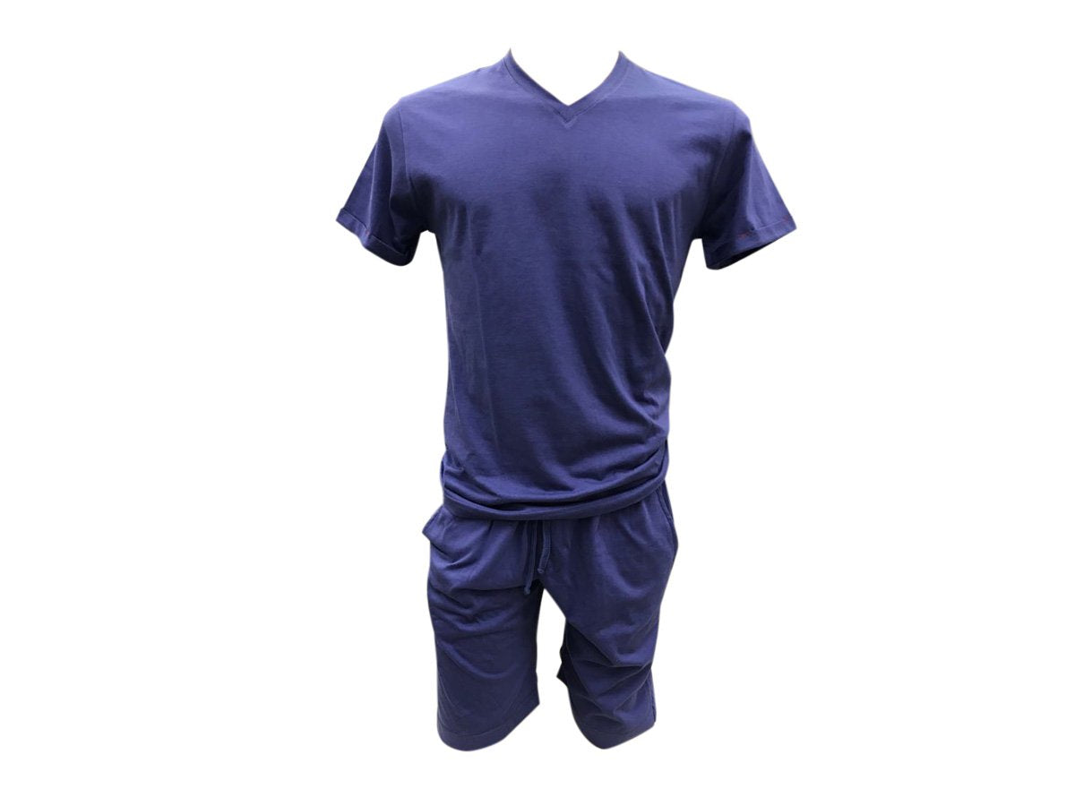 Pijama Eyelit manga corta escote V en algodón
