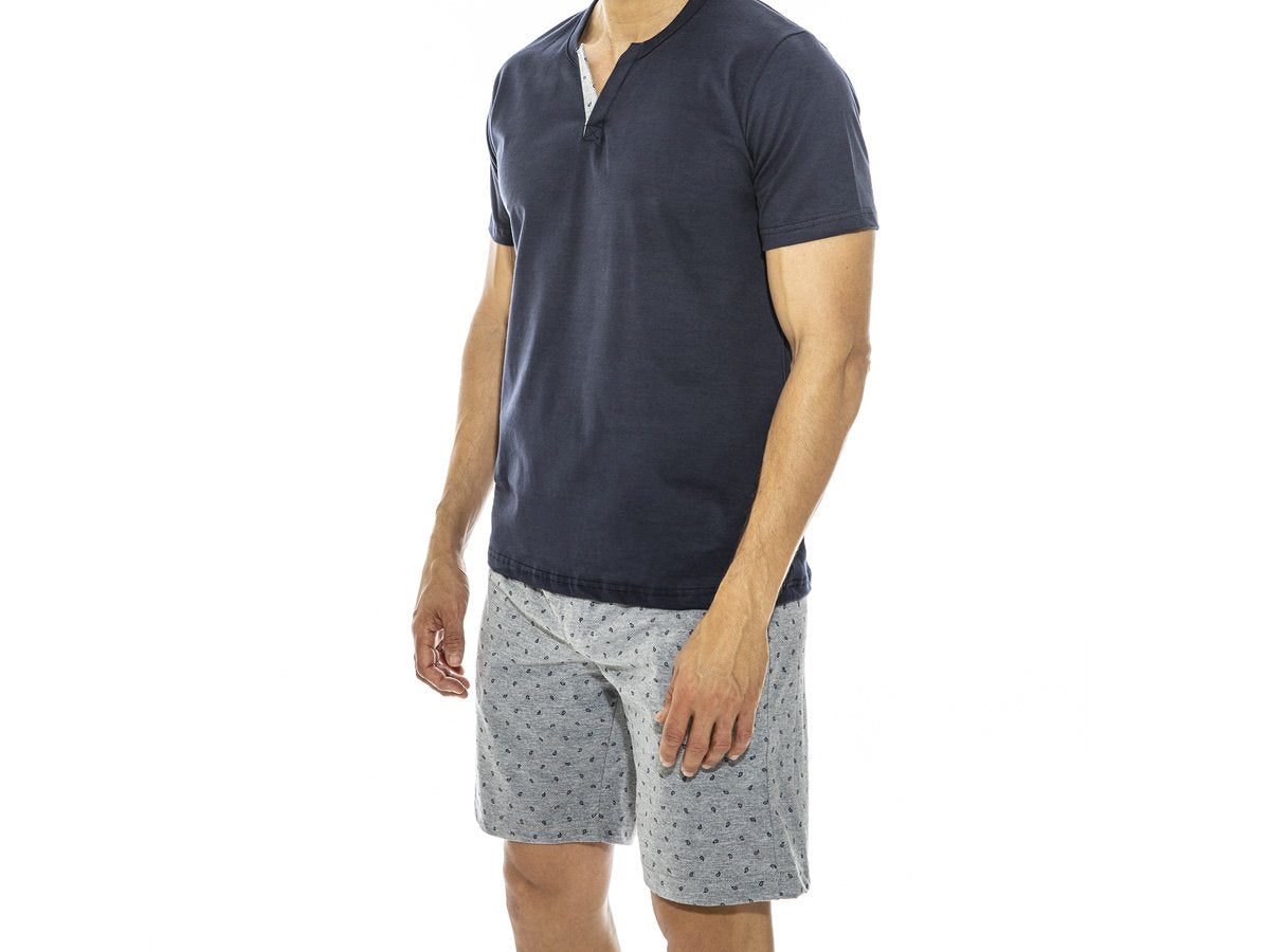 Pijama Eyelit  con cartera y pantalón estampado