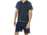 Pijama EYELIT escote V liso con bordador a contratono