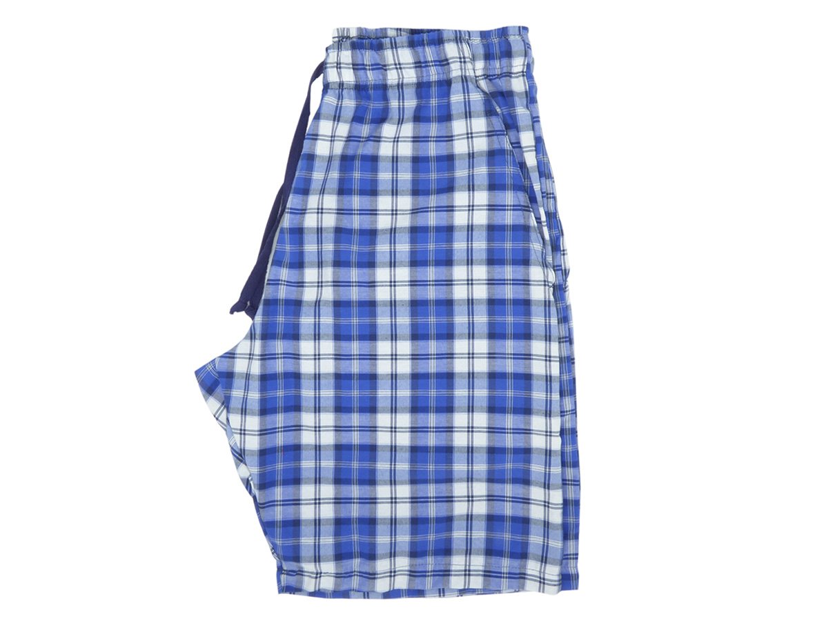 Pantalón corto plano a cuadros
