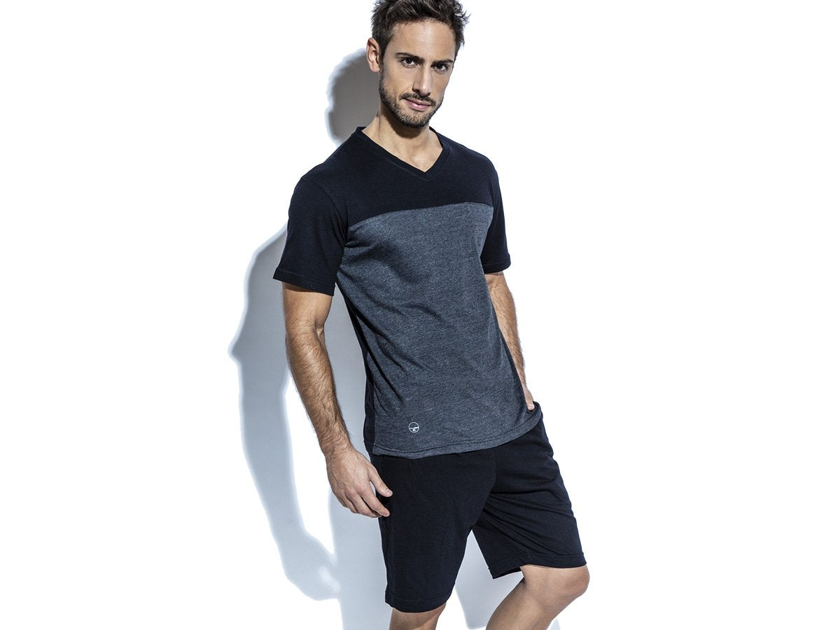 Pijama hombre esc.V pant. liso