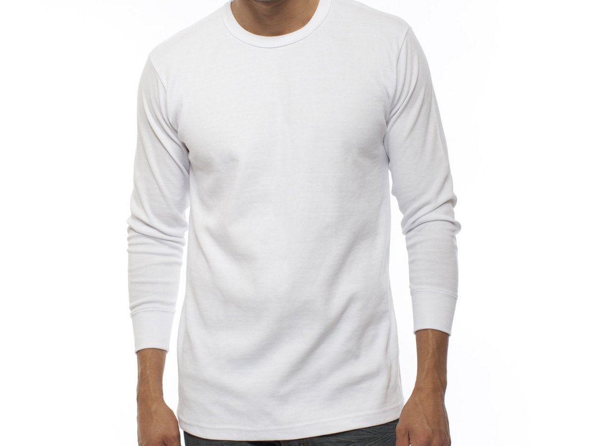 Camiseta Interlock Eyelit manga larga cuello redondo