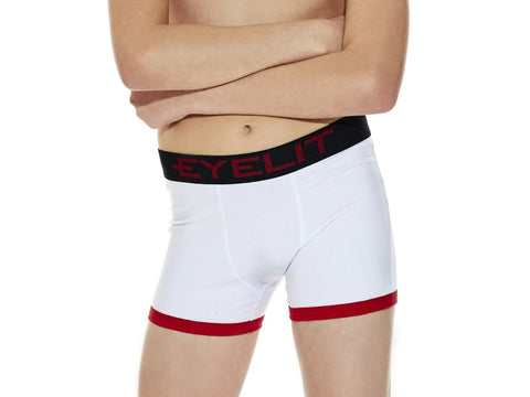 Bóxer junior liso en algodón y elastano con elástico Eyelit