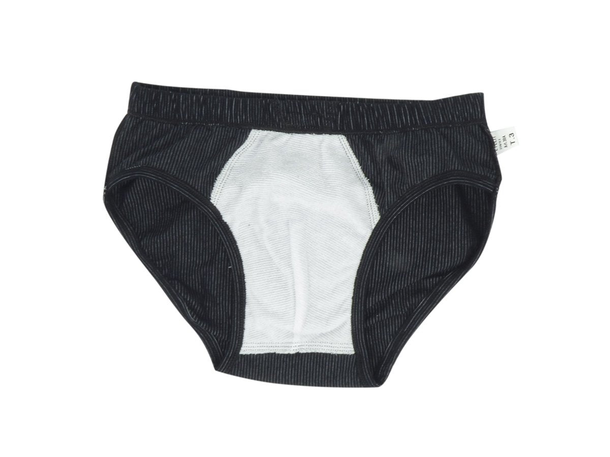 Slip Eyelit Rayado En Algodón Y Elastano Con Toalla