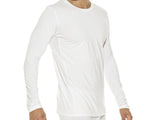 Camiseta manga larga c/parche calado escote O