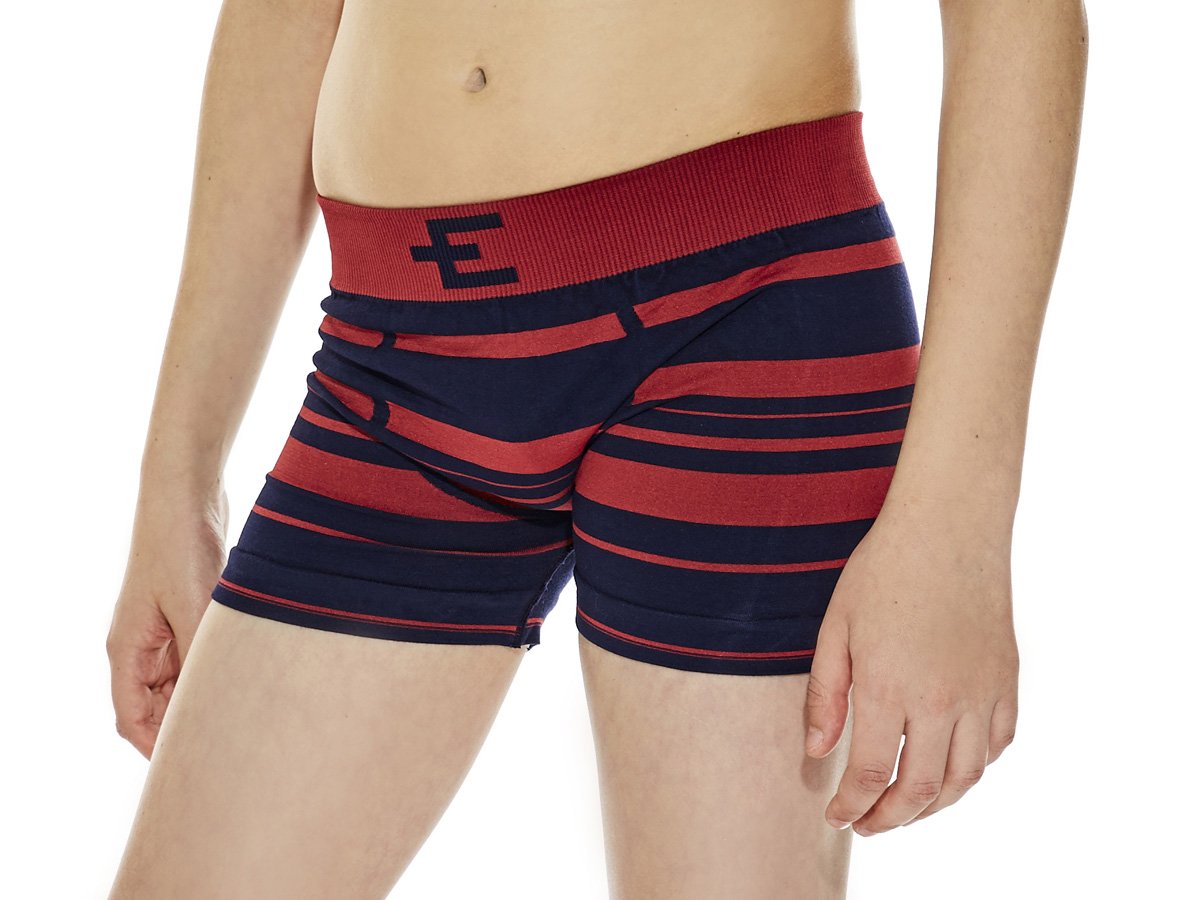 Bóxer junior seamless (sin costura) Eyelit rayado en modal y elastano