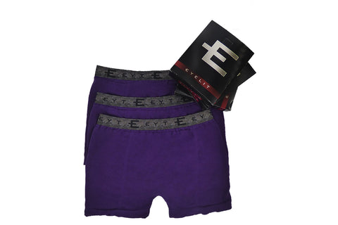 Pack X3 Bóxer Seamless Eyelit De Algodón Color Violeta